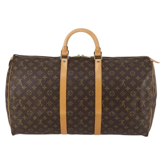 LOUIS VUITTON Monogram Keepall 55 Boston Bag M41424 LV Auth 143130V - Picture 3 of 16